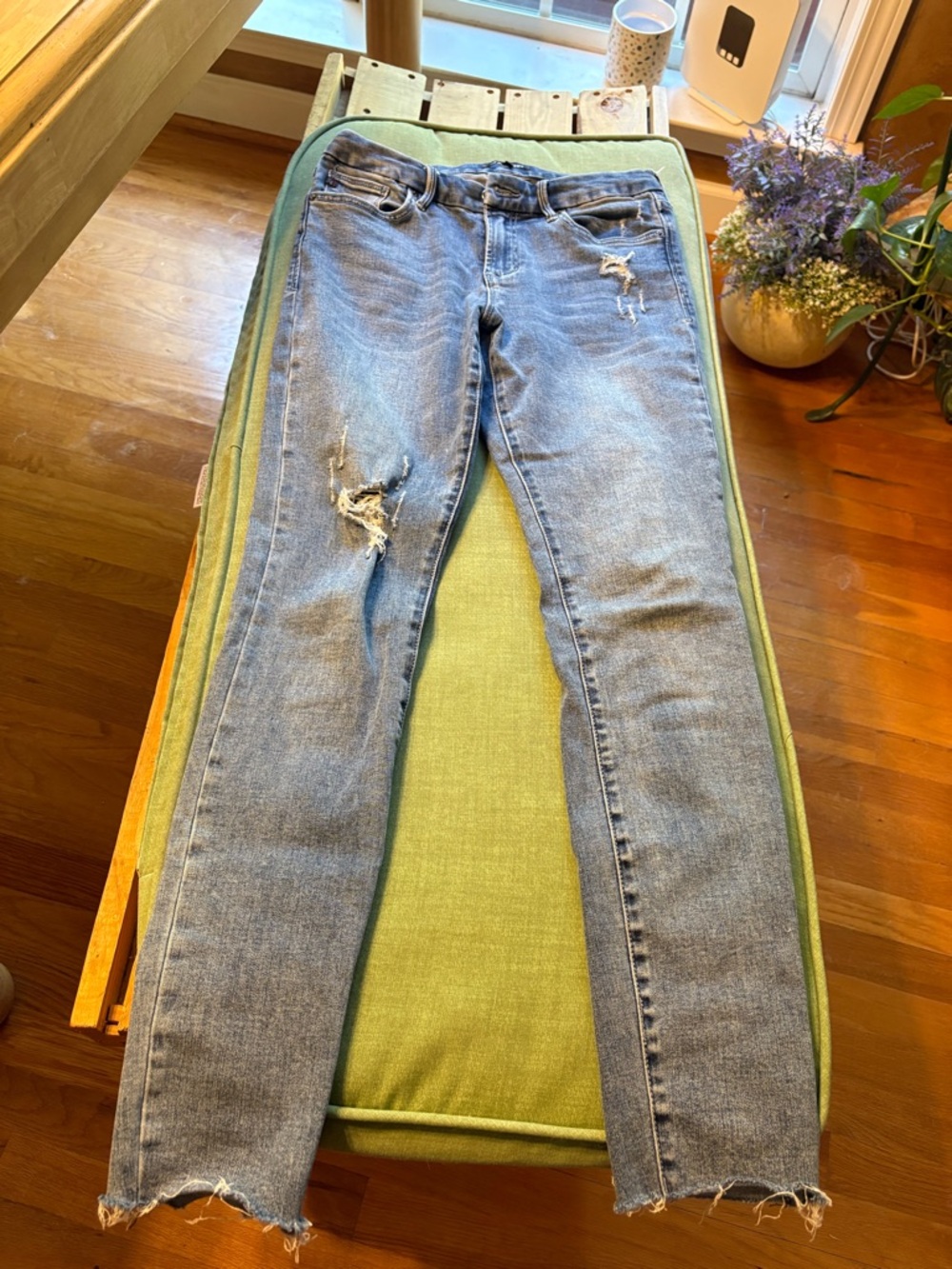 Dear John Light Blue Distressed Skinny Jeans